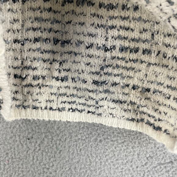 Sioni Cardigan Sweater Large Wool Blend Chunky Knit Black Prairie Granny Cottage - Picture 10 of 13